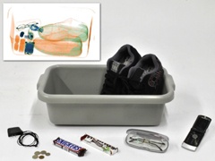 Open Image & X-ray of Divesture Tray with Personal Items