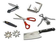 Commonly Confiscated Knives and Sharp Objects during CBS