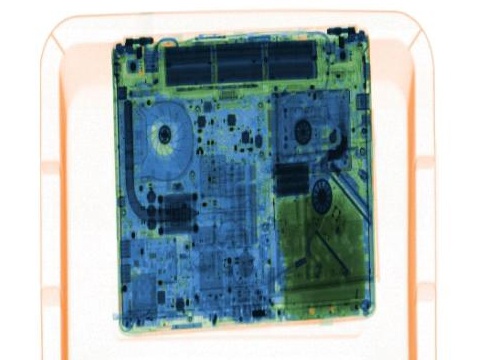 Replica X-ray Image of Daallo 159 Laptop Bomb