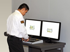Security Screener Viewing an X-ray Image