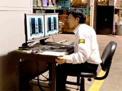 X-ray Machine Operator at a Cargo Security Checkpoint